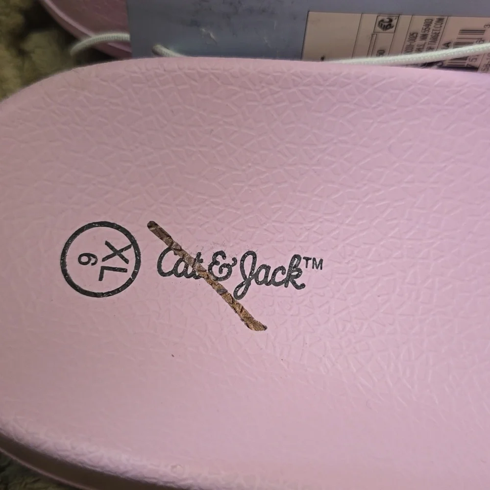 New Cat‎ & Jack Pink Unicorn Big Kids XL Size 6 Slide Slipper Shoes